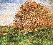Camille Pissarro Red sky under the apple tree Sweden oil painting artist